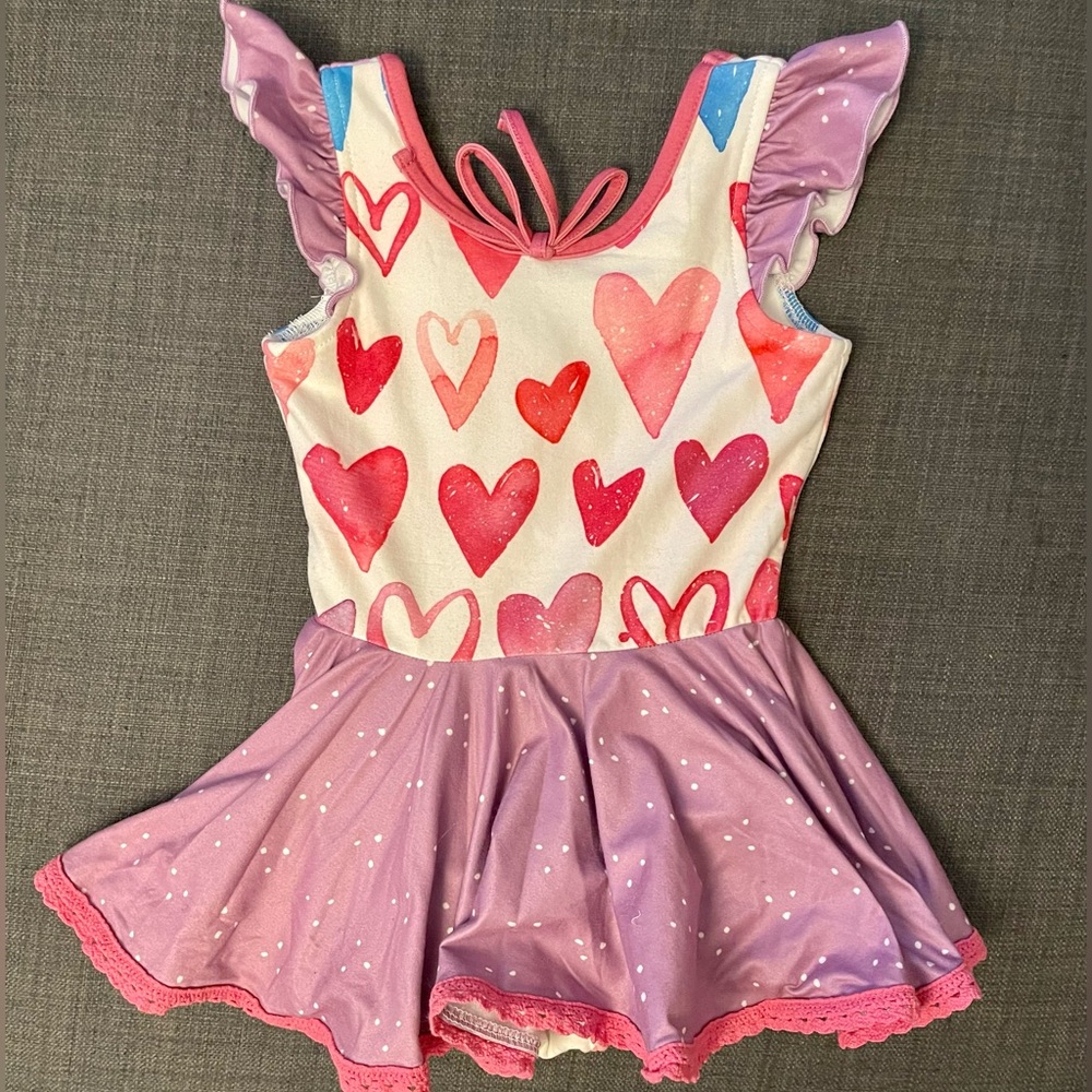 Cheeky Plum Ombré Hearts Leotard